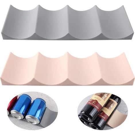 Stapelmatte für Weinflaschen, Weinregal für Behälter, rutschfestes Weinregal, Flaschenhalter, Weinregal im europäischen Stil, Weinständer aus Kunststoff, Präsentationsständer aus Kunststoff (2 Stück) (1/5)