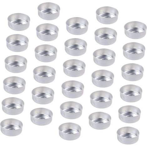 Coupelles en Aluminium Argentées Lot de 300 pour Bougies Chauffe-plat Résistance à Haute Température pour Fabrication de Bougies Artisanales (1/5)