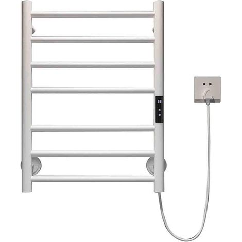 Scaldasalviette elettrico, scaldasalviette a 7 barre, scaldasalviette intelligente da parete per il bagno con riscaldamento elettrico e temperatura costante (1/5)