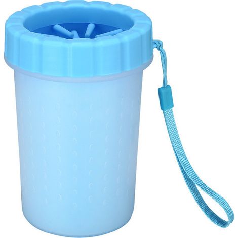 Silikon-Haustierreinigungsbürste – Pfotenreinigungsbecher, Blau (1/5)
