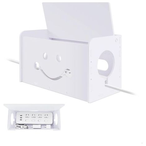 CCYKXA  Electrical Outlet Cover, Multi-Outlet Cover, Cable Organizer with Cutout Design, Cable Management Box to Conceal Messy Cables, Plugs and Chargers, Cable Wrap Box for Multi-Outlet Cables, 26×12
