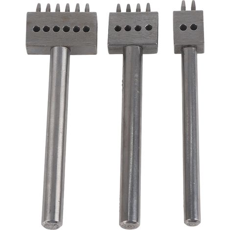 Lot de 3 poinçons réglables pour ceinture et cuir DIY, perforateur à trous 5mm (2+4+6) (1/5)
