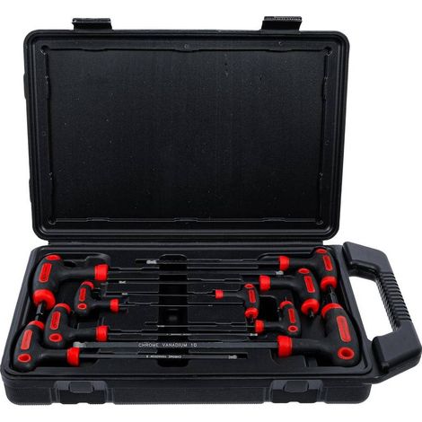 Jeu de Tournevis à Poignée en T 9 pcs 2-10 mm - Six Pans Intérieurs - Précision et Confort d Utilisation - D-Work (1/5)