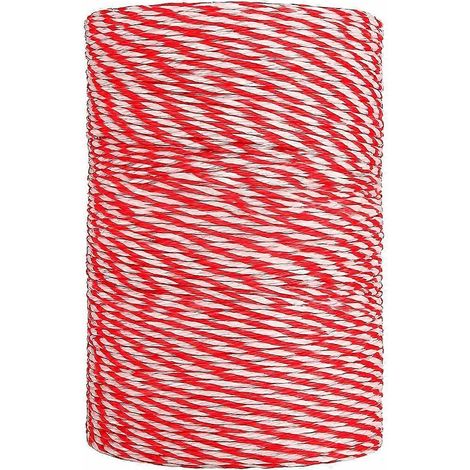 200 Meter lange Rolle stahlverstärktes Polymer-Elektrokabel für die Einzäunung von Pferden und anderen Tieren Kabel mit sehr niedrigem Widerstand (1/5)