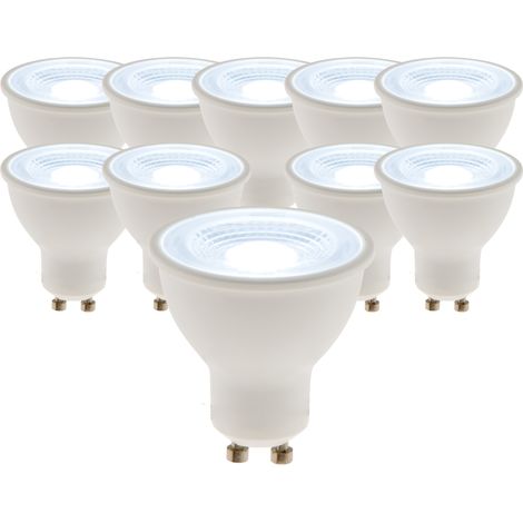 Lot de 10 spots LED 5W GU10 400lm 6500K