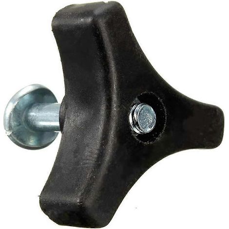 Ensemble de 2 pièces compatible avec les vis, écrous et boulons de rechange pour poignée triangulaire de tondeuse Honda (noir/argent) (1/4)