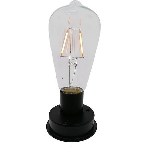 Ampoule LED solaire à filament de tungstène 2800K avec détecteur de lumière automatique, éclairage nocturne pour clôture et jardin (1 pièce). (1/5)