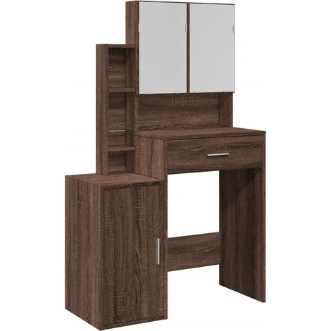 Maison Exclusive - Toeletta con Armadietto Rovere Marrone 80x35x132 cm