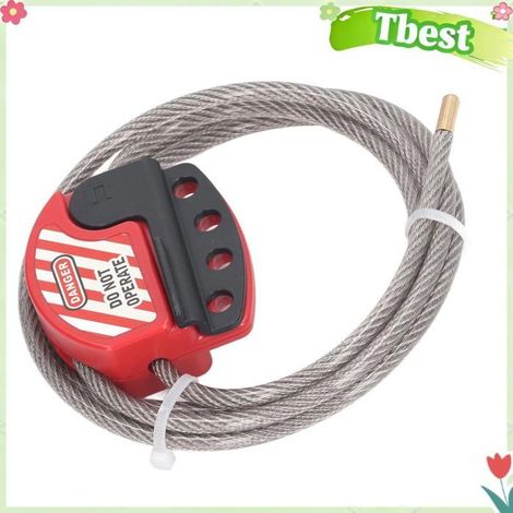 Tbest cadenas de sécurité de verrouillage Cadenas de sécurité, Kit de Verrouillage de Câble en Acier Inoxydable moto gyrophare (1/5)