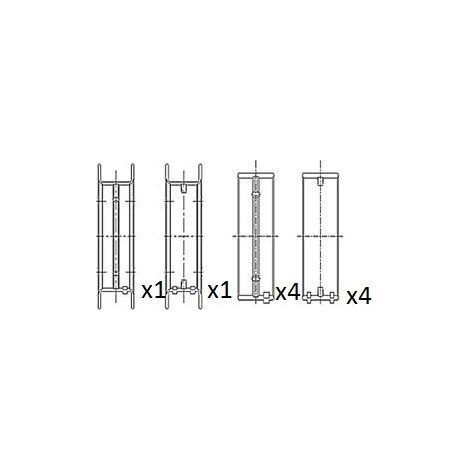 Coussinet de paliers de vilebrequin FAI AutoParts BM1040-STD BMW 11 21 1 706 831