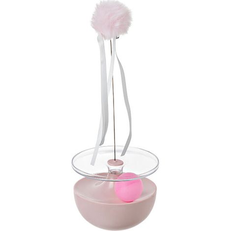 Jouet de balle pour chat, bâton de taquinerie interactif rotatif à 360 degrés pour chat, adapté aux chatons d'intérieur (1/5)