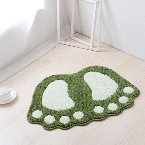 (67 x 48CM)Tapis de bain antidérapant, tapis de cuisine à séchage rapide pour salle de bains Soft Patterns absorbe l'eau Baignoire antidérapante