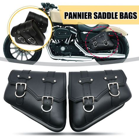 Lot de 2 sacoches latérales avec outils pour Harley Davidson Touring Cruiser (1/5)