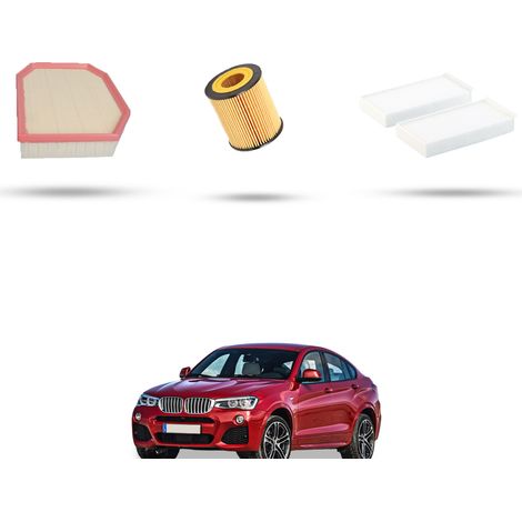 Kit tagliando 3 filtri compatibile con bmw x4 (F26) 28ix 180kw dal 2014 (1/4)