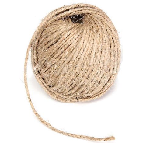 Ficelle de jute rustique marron de 3 mm d'épaisseur, corde en toile de jute pour travaux manuels, 50 m (1/5)