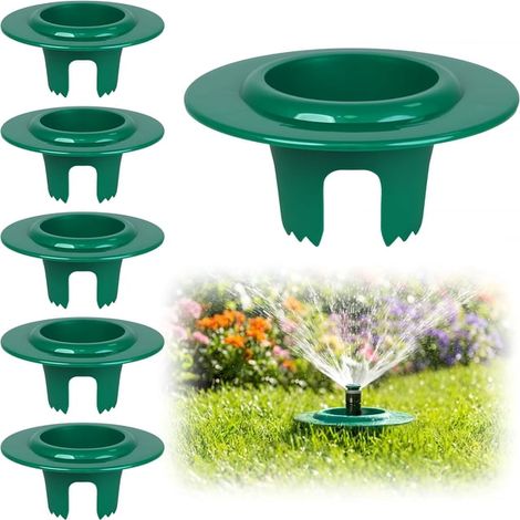 Protection tête d'arroseur gazon, protège sprinkler enterré anti-tondeuse et coupe-bordure, accessoire irrigation jardin, lot de 6