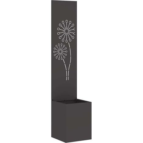 Paravent de jardin noir, 32 x 32 x 150 cm (1/5)