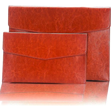 2pcs-lot De Pochettes A4 En Simili-cuir Lot Denveloppes Porte-documents Chemises A5, Porte-documents, Pochettes En Cuir, Dossiers De Bureau, Organ (1/5)