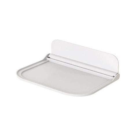 Étagère de Salle de Bain Pliable 18x11cm, Sans Perçage, Adhésive Autocollante pour Mur, Range-Tout pour Chambre, Porte-Serviettes et Accessoires, 1 Pièce (1/5)