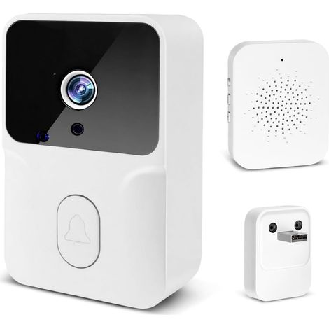 Sonnette Vidéo WiFi 1080p - 1 Unité - Sans Fil - Vision Nocturne HD - Interphone Maison - Angle Large (1/5)