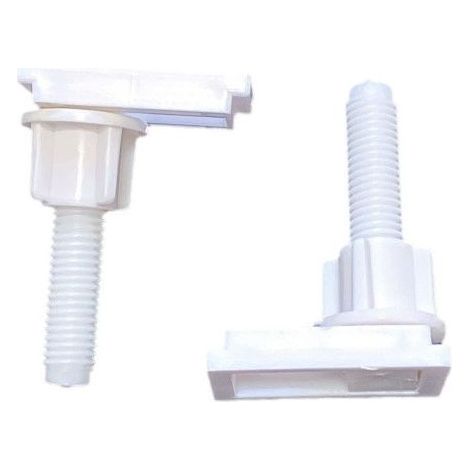 2pcs boulons de charnière de siège de Toilette en Plastique Blanc charnière de siège de Toilette vis à écrou fixés pour Le Montage supérieur charnières de siège de Toilette (1/4)