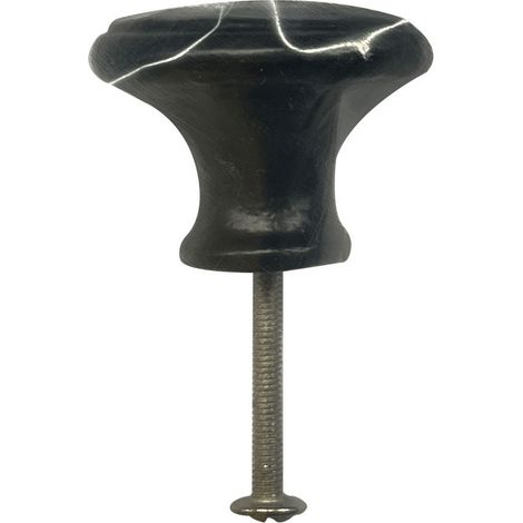 Pulsante per porta 38mm Ferro nero (1/2)