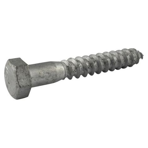 Vis bois à tête hexagonale, 1/2pouce x 2 1/2pouce, en Acier ( Prix pour Paquet de 25 )