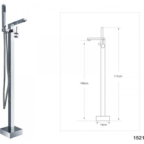 BERNSTEIN - Baignoire îlot SIENA en acrylique sanitaire blanc mat ou blanc brillant - 173 x 73 x 75 cm - robinetterie et accessoires en option Avec raccord standard 1521, Avec siphon, Blanc mat