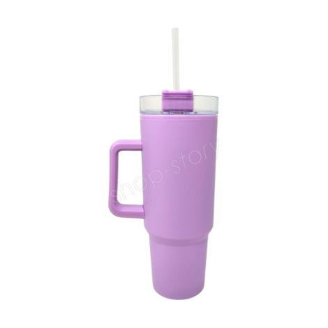 Mug Thermique 1100ml avec Paille et Poignée – Étanche et Lavable (1/4)