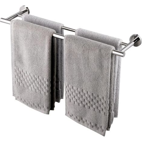 Handtuchhalter Zweiarmig Edelstahl SUS304 Wandmontage 60 CM Poliert (1/5)