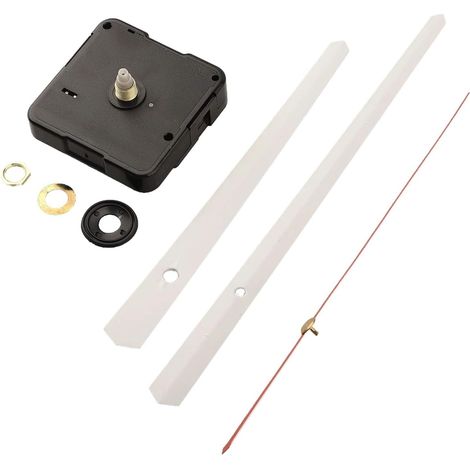 Mécanisme d'horloge à quartz au design simple, parfait pour remplacer les grandes horloges murales dans les projets de bricolage (blanc)