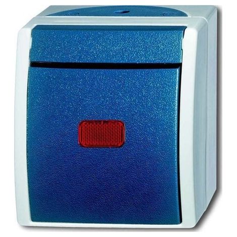 Busch-Jaeger 2601/6 SKW-53 Interruttore per ambienti umidi Commutatore, Interruttore di controllo Superficie Ocean Blu,