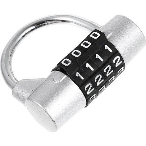 Cadenas à combinaison extérieur résistant aux intempéries, sans clé, pour casiers de salle de sport, abris de jardin, armoires et portails (1/5)