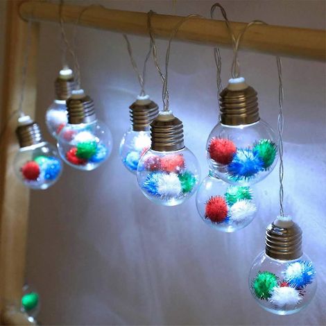 Décorations de Noël WJHWSX en liquidation, Boules de Noël LED, Plastique, Décorations de Noël blanches en liquidation (1/5)