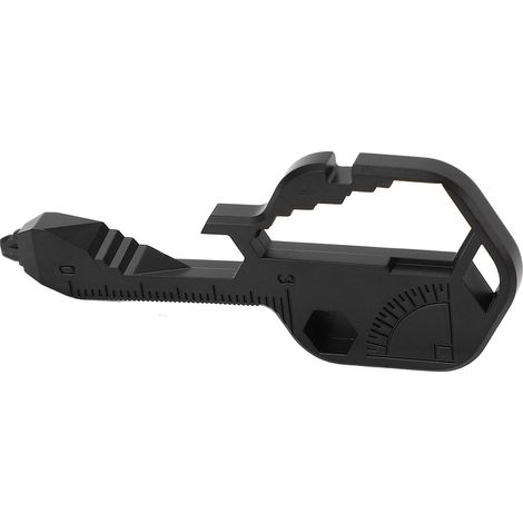 24-in-1 Multifunktionsschlüssel, tragbarer Schlüsselanhänger aus Edelstahl, Multitool für Outdoor-Aktivitäten, Schwarz (1/5)