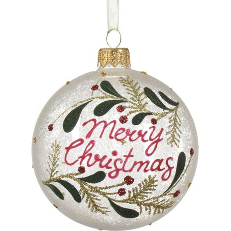 Palline per albero di Natale in vetro decorato da Ø 8 cm, confezione da 6 pezzi