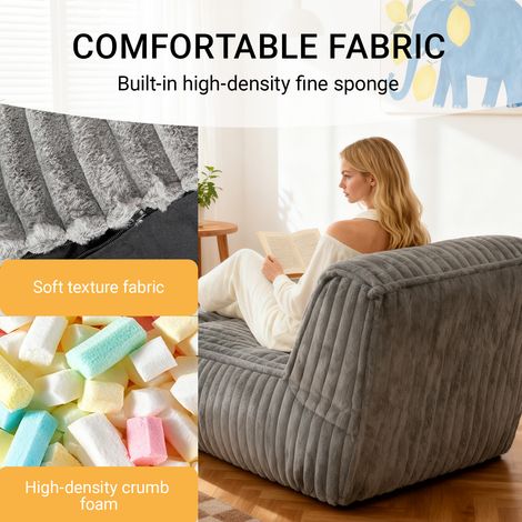 Chaise longue modulaire ZDFK-QIANHUI - Canapé-lit transformable, détente polyvalente pour salon, chambre ou terrasse, confort optimal et design pratique. (1/5)