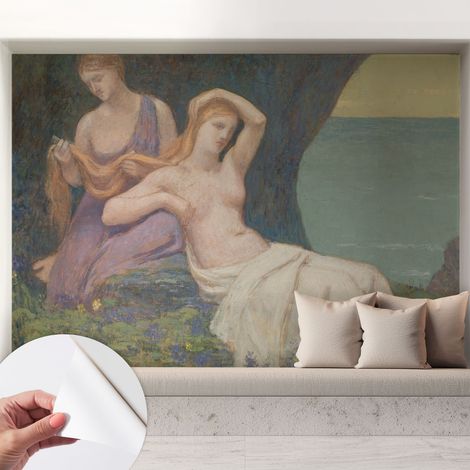 Papier peint adhésif décoratif pour salon chambre et cuisine Facile à poser avec colle Scène balnéaire 208x146 cm (1/5)