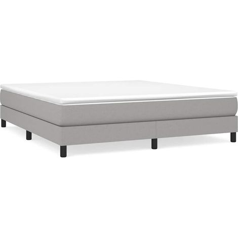Maison Exclusive - Sommier à lattes de lit avec matelas Gris clair 180x200cm Tissu (1/5)