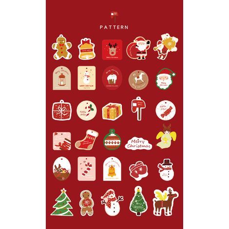 Autre décoration pour Noël Étiquettes cadeaux de Noël, étiquettes de boîte-cadeau de vacances pour enfants, décorations d'arbre de Noël, petits pendentifs, cartes de message de Thanksgiving (1/5)