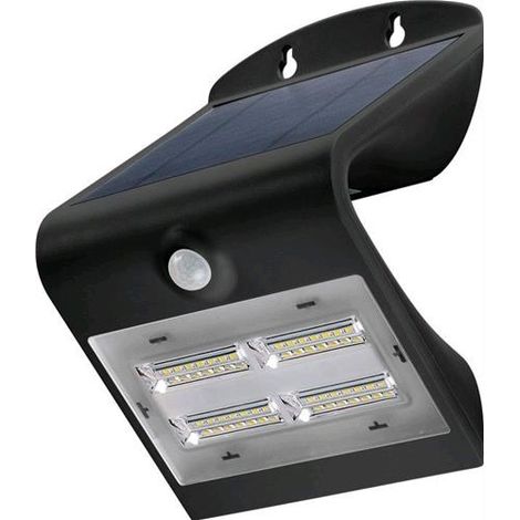 Goobay Lampada LED Solare a Muro 3,2W IP65 Sensore di Movimento Nero
