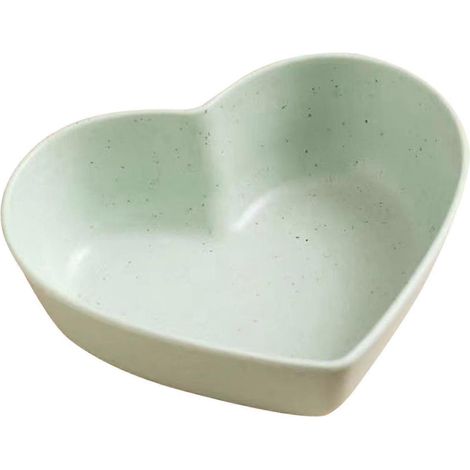 Bol en forme de cœur pour sauces, assiette plate, bol à dessert minimaliste et original, idéal pour la maison, la cuisine ou les fêtes de mariage.-Green (1/5)