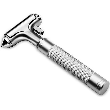Marteau de sécurité automobile, marteau d'urgence en métal ignifugé avec tête en alliage dur, brise-vitre et coupe-ceinture de sécurité, sortie de secours en alliage d'aluminium-AquaForge (1/5)