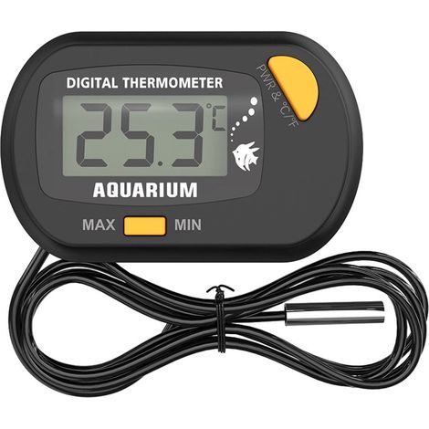 Thermometre Aquarium - Sonde Etanche Avec Ventouse - Plage De Mesure -50 À 70 °C - Précision ±1 °C - Affichage LCD - Alimenté Par Pile LR44 - 1 Pièce (1/5)