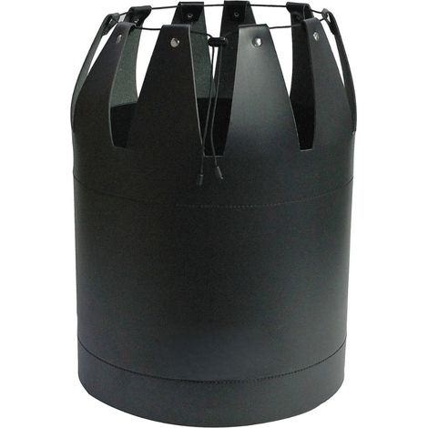 Panier en cuir pour bûches Nalkor Noir Edilinox
