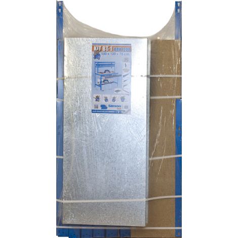 SimonRack Banco da Lavoro con Cassetto a Guide Telescopiche e 3 Ripiani Superiori – Portata 600 kg – 1445x1210x610 mm – Postazione Fai da Te Officina – Antracite/Legno – Bt-1 (1/3)