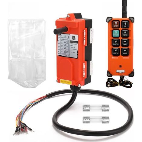 Télécommande industrielle 1 émetteur / 1 récepteur F21-E1B, tension DC 12–72 V pour palans, grues et ascenseurs (1/4)