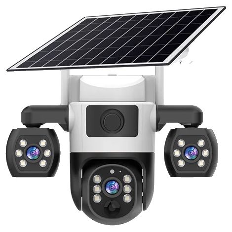 Kamera, 3 Objektive, Solar betrieben, Wifi-Kamera+128GB (1/2)