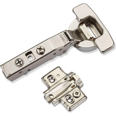 SOTECH 2 Stück Master Toolless T45 Topfband werkzeuglose Topfmontage Innenanschlag 110° ungedämpft Kreuzplatte mit Exzenterverstellung (1/5)