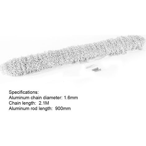 Rideau de chaîne en aluminium 90x214.5cm, barrière anti-insectes volants, écran de porte décoratif pour contrôle des nuisibles. (1/5)